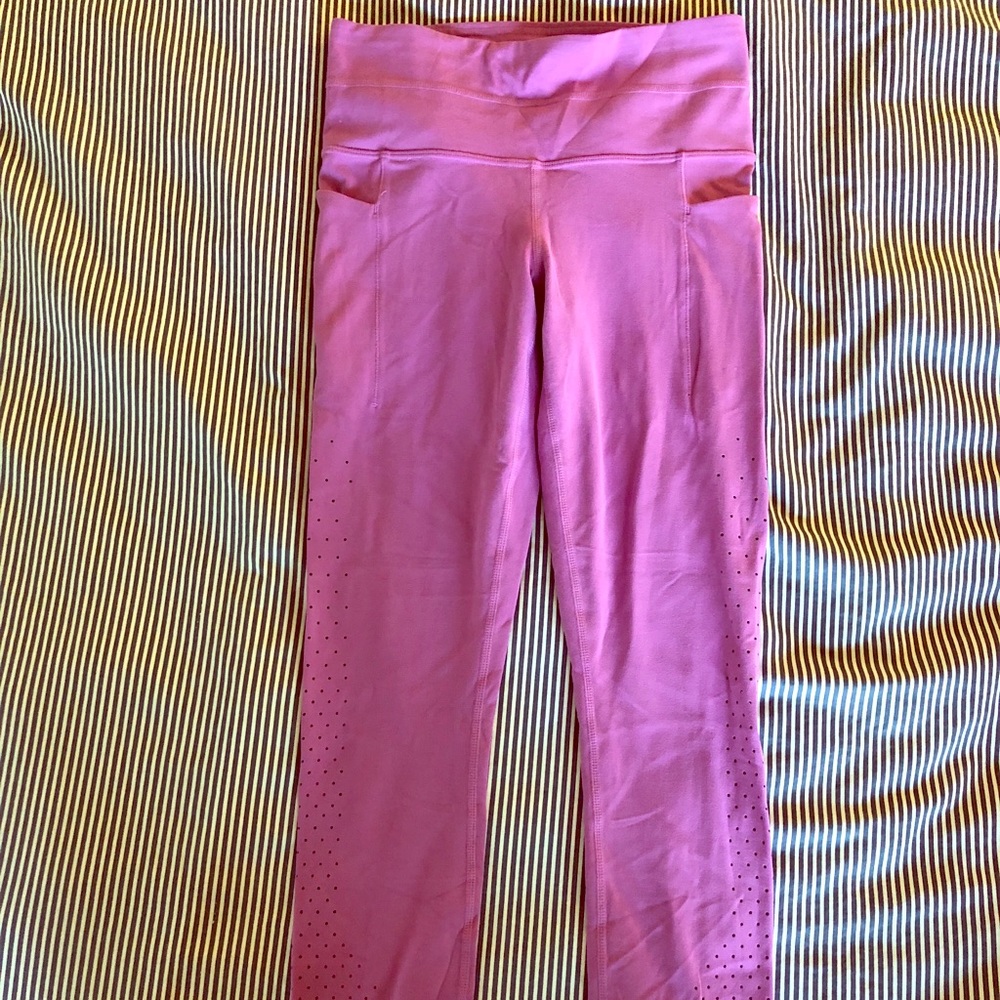 Athleta pink cutout leggings